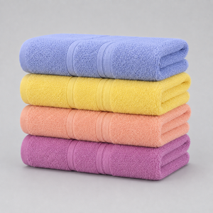 Serviette en tissu éponge de haute qualité, confectionnée avec un tissu bouclé de qualité, offrant douceur, forte absorption et entretien facile pour la maison et les voyages. - Product Image 1