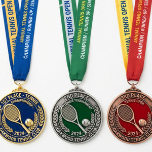 Médailles de course personnalisées avec découpes et rubans personnalisés pour marathons, faible MOQ, usine OEM - Product Image 4