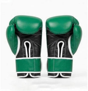 Guantes de Boxeo Verdes Transpirables de Cuero Sintético Ligeros para Entrenamiento 10oz 12oz con Nudillos Acolchados - Product Image 5