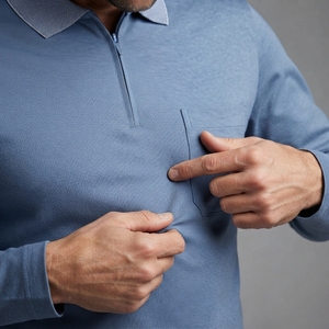 <b>Men</b> Full Sleeve <b>Polo</b> <b>Shirt</b> Custom Embroidery Breathable Cotton <b>Polo</b> <b>Shirt</b> for Autumn Winter Premium Long Sleeve <b>Polo</b> <b>Shirt</b> <b>Men</b> - Product Image 3