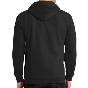 Sweat à capuche zippé streetwear surdimensionné pour homme, impression et broderie de logo personnalisés, 100% coton, service OEM ODM disponible - Product Image 4