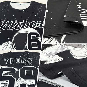 เสื้อเบสบอลลายกราฟิกนักบินอวกาศแบบกำหนดเอง พร้อมชื่อทีมและหมายเลขส่วนตัว เสื้อกีฬาตาข่ายแบบซับลิเมชั่น รับผลิตเสื้อผู้ชายขายส่งแบบ OEM - Product Image 3