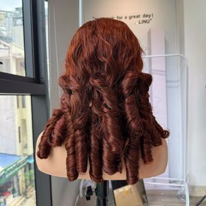 Venta al por mayor 100% de alta calidad naranja oscuro Super doble dibujado extremos hinchables Remy grado vietnamita tejido extensiones de cabello humano - Product Image 5