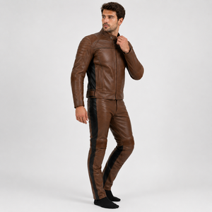 Traje de dos piezas para motocicleta, de cuero de primera calidad, equipo de protección para carreras, transpirable, aerodinámico, para pista. - Product Image 5