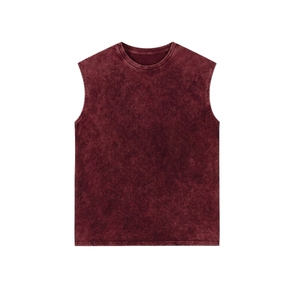 <b>Men's</b> <b>Black</b> Sleeveless O-Neck <b>Tank</b> <b>Top</b> Solid Color Casual Woven Style - Product Image 6