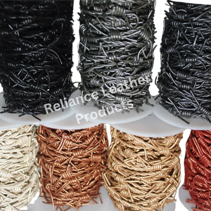 Metallic Twisted Leather Barbed <b>Wire</b> Cord for Jewelry Making Bracelet Necklace DIY <b>Craft</b> Supplies Factory Wholesale - Product Image 1