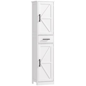 Armoire de rangement blanche pour salle de bain, étagères pratiques pour salle de bain - Product Image 5