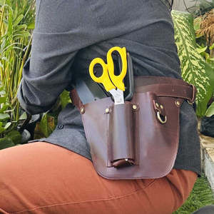 Porte-outils de jardin en cuir marron, ceinture de ceinture pour organiser les outils, porte-outils pour le jardinage et l'entretien des pelouses - Product Image 5