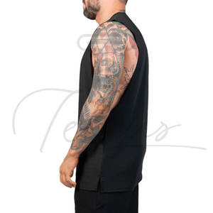 Débardeur en coton personnalisé pour hommes et femmes, sans manches, pour la gym, l'entraînement, la musculation, vente en gros OEM, gilet décontracté d'été - Product Image 3