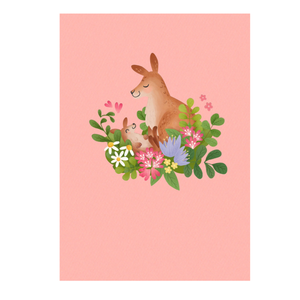 Carte de vœux 3D pop-up sur le thème des animaux, collection spéciale kangourou, carte pop-up faite à la main, carte de vœux origami 3D 2026 - Product Image 4