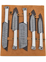 Coffret de couteaux de chef tranchants en acier Damas fait main PRESTIGE BLADES, 67 couches, ambidextres, personnalisation de marque, vente en gros OEM