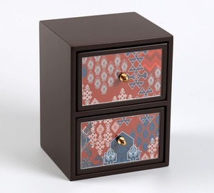 Handmade Wooden <b>Storage</b> <b>Box</b> with two Compartments for Kitchen Organization Vintage Wooden Jewelry organizer with Double <b>Drawers</b> - Product Image 4