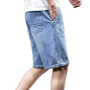 Pantalones Cortos de Mezclilla para Hombre de Cintura Media, de la Mejor Calidad, Personalizados, Oversize, de Invierno, Lavado Oscuro/Claro, Estilo Hip Hop, Transpirables, Casuales, Streetwear - Product Image 4