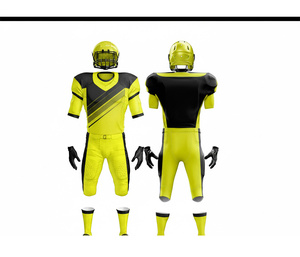 Ensemble d'uniformes de football américain personnalisés, tissu léger et respirant |   Ensemble de football avec maillot et pantalon |   Polyester respirant - Product Image 6