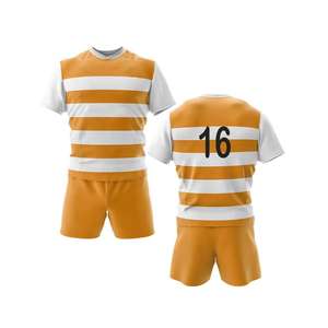 Nuevo Diseño, Conjuntos de Uniformes de Rugby a Bajo Precio, Transpirables, Estampados, Tallas Grandes, Personalizables, de Alta Calidad y que Absorben la Humedad - Product Image 4