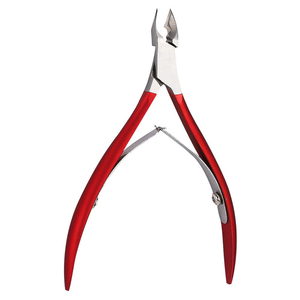 Ergonomic Red Handle Cuticle <b>Trimmer</b> High Precision Nail Dead Skin Remover Sharp Steel Nail Clippers For Wholesale Rate - Product Image 1