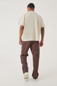 T-shirt à col rond surdimensionné pour homme, 100% coton, couleur unie, imprimé personnalisé, séchage rapide, manches courtes, streetwear décontracté - Product Image 3