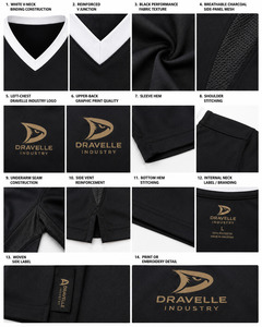 Chemise d'entraînement d'arts martiaux noire à col en V pour homme, respirante, en polyester, uniforme pour la pratique du karaté et du taekwondo - Product Image 5