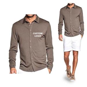 เสื้อโปโลคอปกทรงโอเวอร์ไซส์สำหรับผู้ชาย ดีไซน์ใหม่ถักลายโลโก้สุดฮิตสำหรับฤดูร้อน แขนสั้น ผลิตจากโพลีเอสเตอร์ 100% - Product Image 4