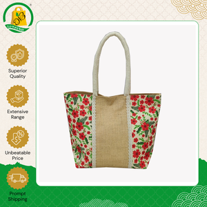 Oferta Especial en Bolsas de Compras Reutilizables Ecológicas 100% con Asas de Cinta de Algodón, Bolsa de Regalo de Yute con Patrón de Letras - Product Image 3