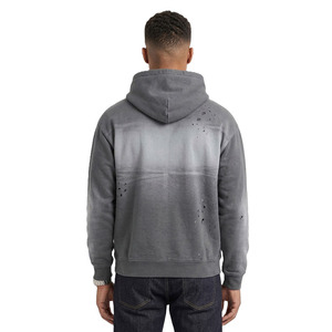 เสื้อฮู้ดดี้ผู้ชายแบบฟอกสี ผ้าฝ้ายฟลีซ สวมหัว สตรีทแวร์ ทรงโอเวอร์ไซส์ สไตล์วินเทจ รับทำโลโก้ OEM เสื้อผ้าลำลอง - Product Image 3