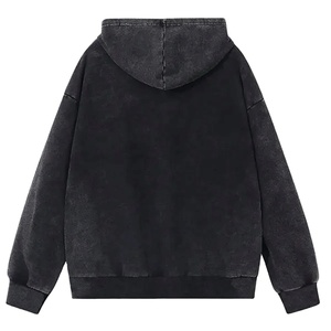 Allover Puff Print Fabricante de ropa de alta calidad 100% Algodón Streetwear Bordado Vintage Acid Wash Hoodie para hombres - Product Image 6