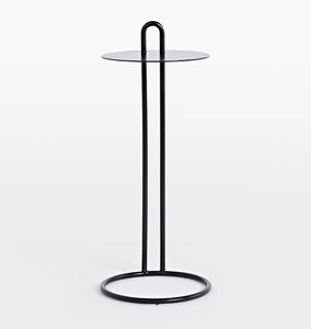 Mesa de Centro Delgada con Acabado Dorado y Tapa de Vidrio Cuadrada, Mueble de Diseño Contemporáneo que Ahorra Espacio para una Sala de Estar y Bar Elegantes - Product Image 6