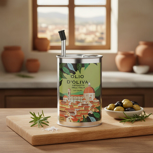 [Holar] Bidon à huile d'olive vintage ovale en acier inoxydable de qualité supérieure, fabriqué à Taïwan, avec bec verseur - Product Image 4