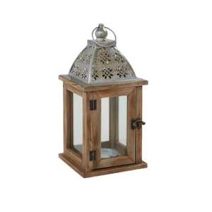 Vintage Stainless Steel Carved Metal Roof Handcrafted Rustic Heat Resistant Durable Eco-Friendly <b>Hurricane</b> Candle Holder <b>Lantern</b> - Product Image 1