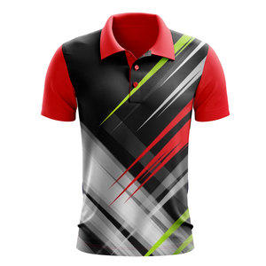 Chemises polo pour hommes de haute qualité, faible MOQ, chemises polo de sport personnalisées sublimées, tissu polyester - Product Image 3