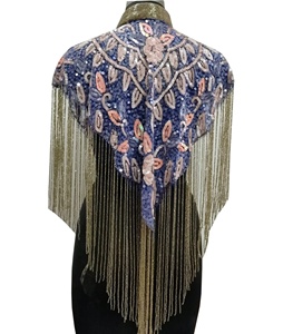 Chemisier long à franges perlées, brodé à la main, avec sequins, grande taille, pour soirée en boîte de nuit, costume de spectacle féminin, tenue de festival - Product Image 3