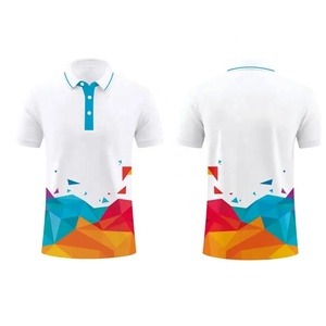 Camiseta de Manga Corta Blanca y Azul para Hombre, con Estampado, Transpirable, de Punto, Corte Regular, Informal, con Estampado por Sublimación, Ecológica, de Secado Rápido - Product Image 5