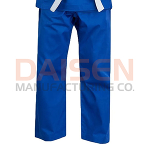 Uniforme de judo bleu pour garçons, 100% coton, vêtements d'arts martiaux durables, coupe régulière, ceinture blanche incluse - Product Image 3