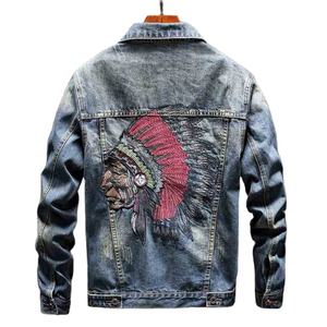 เสื้อแจ็คเก็ตยีนส์ผู้ชายทรงหลวมสบาย |   ผู้จัดจำหน่ายเสื้อโค้ทยีนส์ทรงโอเวอร์ไซส์สไตล์เรโทรคลาสสิก - Product Image 2