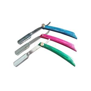 Rasoir droit classique avec manche en faux ivoire, porte-lame traditionnel pour barbier professionnel et rasage à domicile - Product Image 1