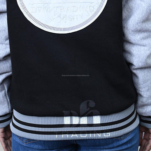 Chaqueta universitaria de forro polar de algodón personalizada al por mayor, chaquetas Letterman hechas a medida - Product Image 3