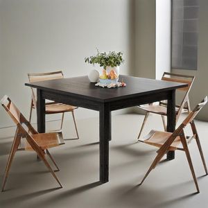 Modern Square Dining <b>Table</b> for 2-4 People Wood Kitchen & Living Room <b>Table</b> for Dinner <b>Parties</b> - Product Image 1