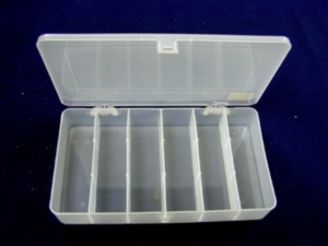 DK-627 6 Compartment Storage <b>Box</b> | Clear Plastic Embroidery floss Storage <b>Box</b> Organizing Case for <b>Small</b> Items Desk Organizer - Product Image 1