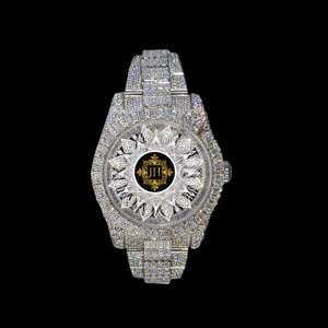 Reloj de Diamantes Moissanite VVS Premium para Hombre o Mujer con Elegante Engaste de Piedras para Uso Casual y Formal Disponible para la Venta - Product Image 5