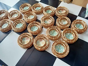 Plato de Comida Ecológico y Moderno de Bambú y Ratán |   Bandeja Decorativa con Diseño Personalizado para Fiestas - Product Image 6