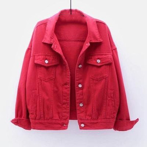 Chaqueta vaquera rosa para mujer, informal, holgada, con botones, de algodón, estilo streetwear, personalizada, OEM, venta al por mayor, de calidad. - Product Image 6