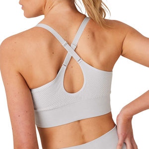 Conjunto de Yoga de 2 Piezas para Mujer, Tallas Grandes, Ropa Deportiva, Spandex/Algodón, Sólido, Ecológico, Reversible, Secado Rápido, Logotipo Personalizado, Venta al Por Mayor - Product Image 5