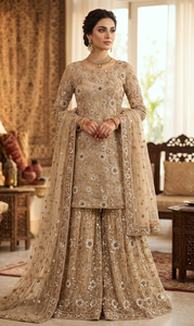 Tela de red con cuentas pesadas para kurtis de mujer, lehengas de novia, trajes de diseñador, vestidos y prendas de fiesta, artesanía de ropa étnica. - Product Image 6