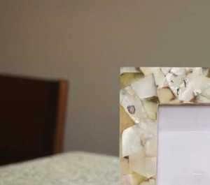 Mother of Pearl <b>Photo</b> <b>Frame</b> Resin Picture Display Handmade Natural Pattern Beige Brown <b>Black</b> Blue for Home Wedding Gift - Product Image 4