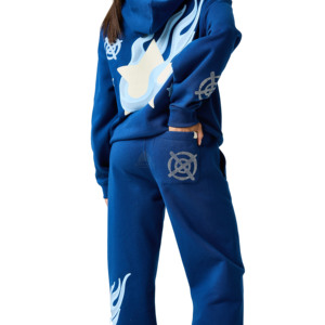Pantalones Deportivos Holgados para Mujer, Personalizados con Logotipo Impreso en Espuma 3D, Frente Plano, Transpirables para Invierno, 100% Algodón Orgánico, Corte Holgado - Product Image 3