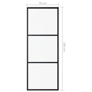 29.9สีดำ "x 80.7" กระจก esg และประตูบานเลื่อนอลูมิเนียม - Product Image 5