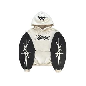 Haute qualité femmes 100% coton sweat à capuche sweat décontracté broderie solide personnalisé bouffée impression hiver sweat à capuche en gros - Product Image 2