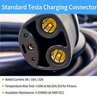 Station de recharge rapide pour voitures électriques Tesla personnalisée, 16A/32A, 7 kW, Tesla Model 3/Y/S/X, prise Tesla vers CEE