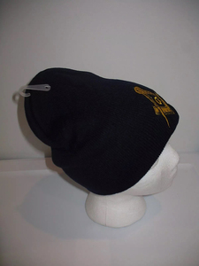8\" High Quality Customized Black Masonic Gold Symbol Beanie Cap Hat Master Mason Wholesale Knitted Beanies for Fishing Casual - Product Image 2