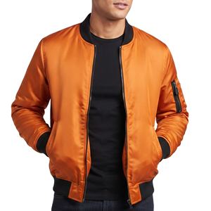 Men's Classic Bomber Jackets Casual Lightweight <b>Zip</b> <b>Up</b> Fashion Bomber Jacket Men Streetwear Lightweight Outerwear Bomber Jacket - Product Image 5